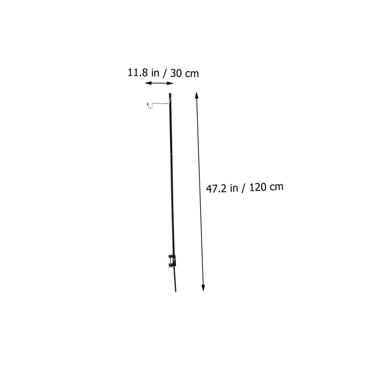 Toddmomy Camping Hiking Folding Lamp Pole Portable Lamp Stand Solar Lantern Outdoor Light Multi-use for Camping