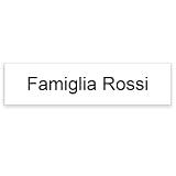 Mygoodprice Targhetta autoadesiva con incisione per campanello e citofono, 6 x 1,5 cm, personalizzabile da 1 a 2 righe, bianca con scritta nera