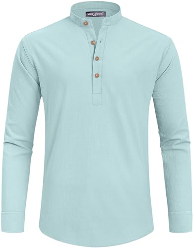 Image of Vida Loca Light Yellow Color Men Solid Cotton Blend Straight Kurta Shirt