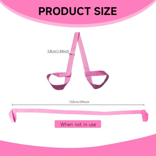 POHOVE Yoga Mat Strap for Carrying,Adjustable Yoga Mat Sling,Skin friendly and Non Slip for all Mat Sizes(Pink) - Image 3