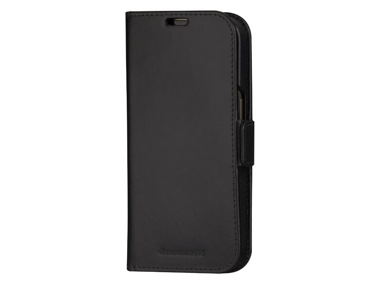 dbramante1928 Lynge - Custodia flip per telefono cellulare, in pelle goffrata, per Apple iPhone 15 Plus, colore: Nero