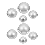 NUOBESTY 8sätze Metall Seifenform für Badebomben und Salzkugeln Halbkugelform aus...