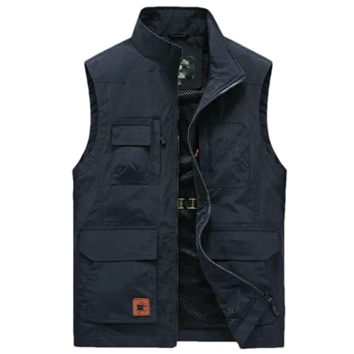 Chaleco con múltiples bolsillos para hombre con cremallera y diseño ligero