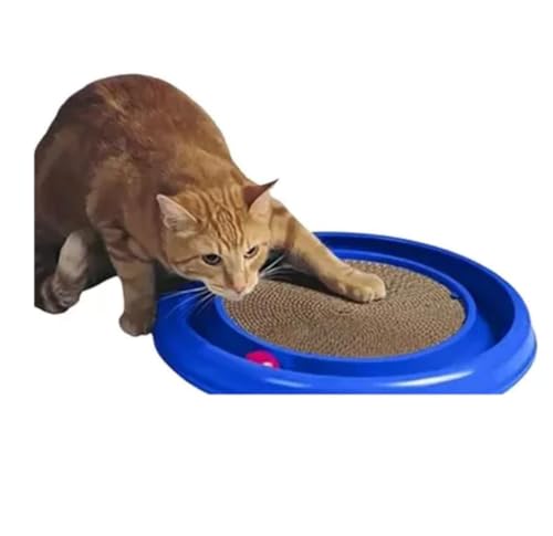 Arranhador redondo com bolinha para gatos.