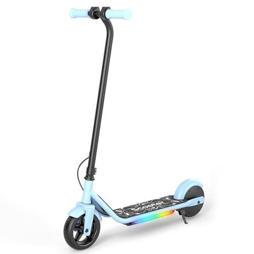 Image of Electric Scooter for Kids Ages 6-12, 150W Motor,10 Mph Max Speed, LED Display, K2-2 Speeds (6 /10 MPH), K2 Pro /K6-3 Speeds, Magnetic Charging, Colorful Light, Dual Brake Scooter for Girls Boys