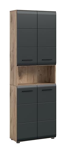 xonox.home – Hochschrank breit Ice 60x185x30 cm in Korpus Nox Oak...