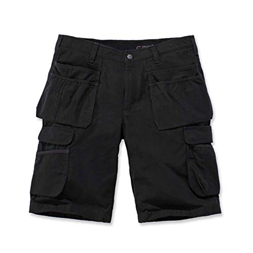 Carhartt Men's Rugged Flex® Relaxed Fit Ripstop Cargo Multi Pkt Work Short, Black, W30