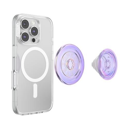 Image of PopSockets Phone Grip for MagSafe, Magnetic Holder, Phone Stand, Lavender - Iridescent Lavendar