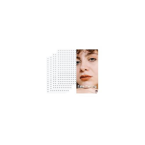 Longita Fake Eyebrow Piercing Fake Lip Labret Studs Stick On Fake Nose Stud Fake Facial Piercing Adhesive Face Jewelry Non Piercing Fake Skin Piercing LAFAKELIP240311