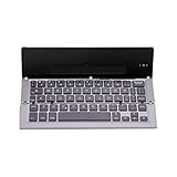 ミニポータブルワイヤレス キーボードアルミ合金折りたたみ式充電式キーボード旅行オフィスホームスタンド付き2