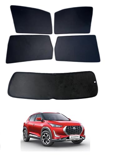 Image of Premium Car Sunshade Fix Type Non-Magnetic Curtain with Rear Dicky Curtain Set of 5pc for Magnite