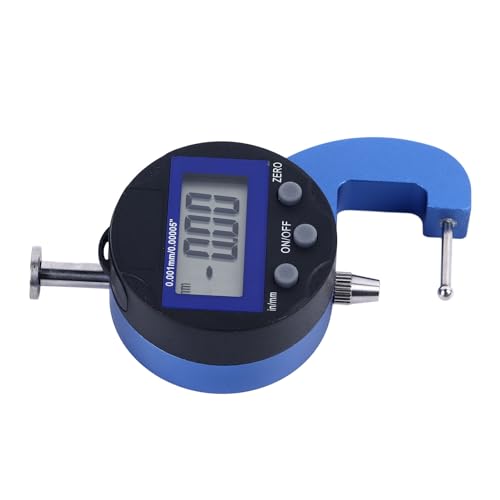 Asixxsix Jauge d'épaisseur Numérique, Micromètre électronique LCD de Résolution 0,01 Mm 0,0005 Pouces, Mesureur d'épaisseur en Alliage 'aluminium avec Pile CR2032 pour la Mesure de Film de Tissu – vue 9