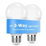 3 Way Light Bulbs 60 100 150W Incandescent Equivalent, A21 Three Way Bulbs