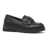 Lilley Girls Black Multi Flower Loafer - Size 2 UK - Black - Image 8