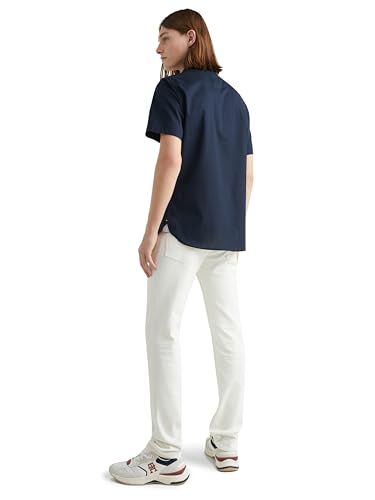 Image of Tommy Hilfiger Men's Short Sleeve Poplin Shirts in Regular Fit, Men's Button Down Shirts