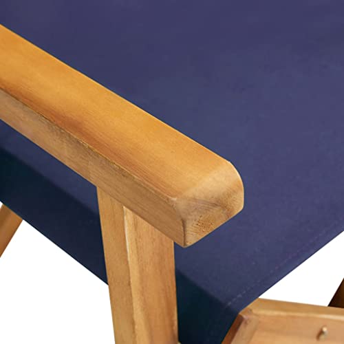 SKM Director's Chair Solid Acacia Wood Blue (Weight-16KG)