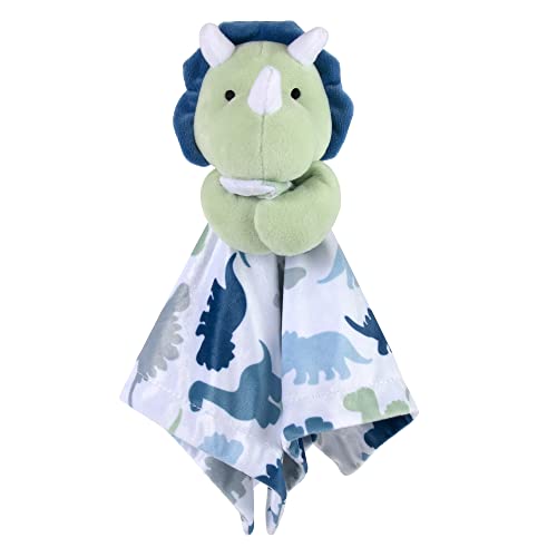 Image of Minky Animal Snuggler Lovey Blanket for Kids, Babies, Boys, Girls, Gender Neutral Security Blanket with Stuffed Animal (Dynamic Dino)