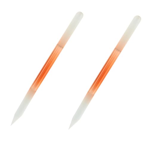 Wjelet Lima in vetro di colore arancione per unghie, lima per unghie, lima in vetro, per unghie naturali, lime per unghie in vetro con estremità appuntite e oblique