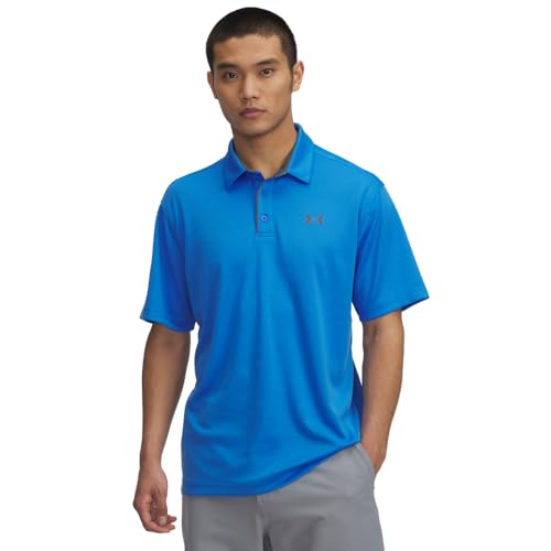 Under Armour Men's Tech Polo, Blue Atlantis/Pitch Gray, XLT