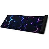 Mouse Pad Gamer Grande Profissional Extra 80x30 cm Bordas Costuradas Base Antiderrapante Lavável Impermeável Mapa do Mundo Premium Escritório Quarto Sala Setup Gamer