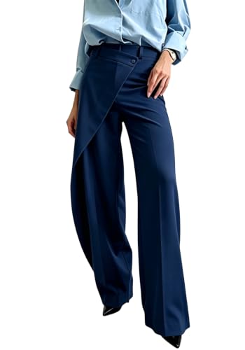 Unybwonn Palazzo Dress Pants for Women High Waisted Office Trousers
