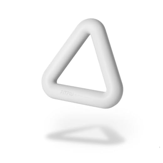 Fitfiu Fitness Triangular Kettlebell - Pesa Rusa Kettlebell de 3,2kg con Agarre ergonómico de Acero en Silicona Blanda Blanca para sesiones de Fuerza y Cardio Shapes Collection by Patry Jordan