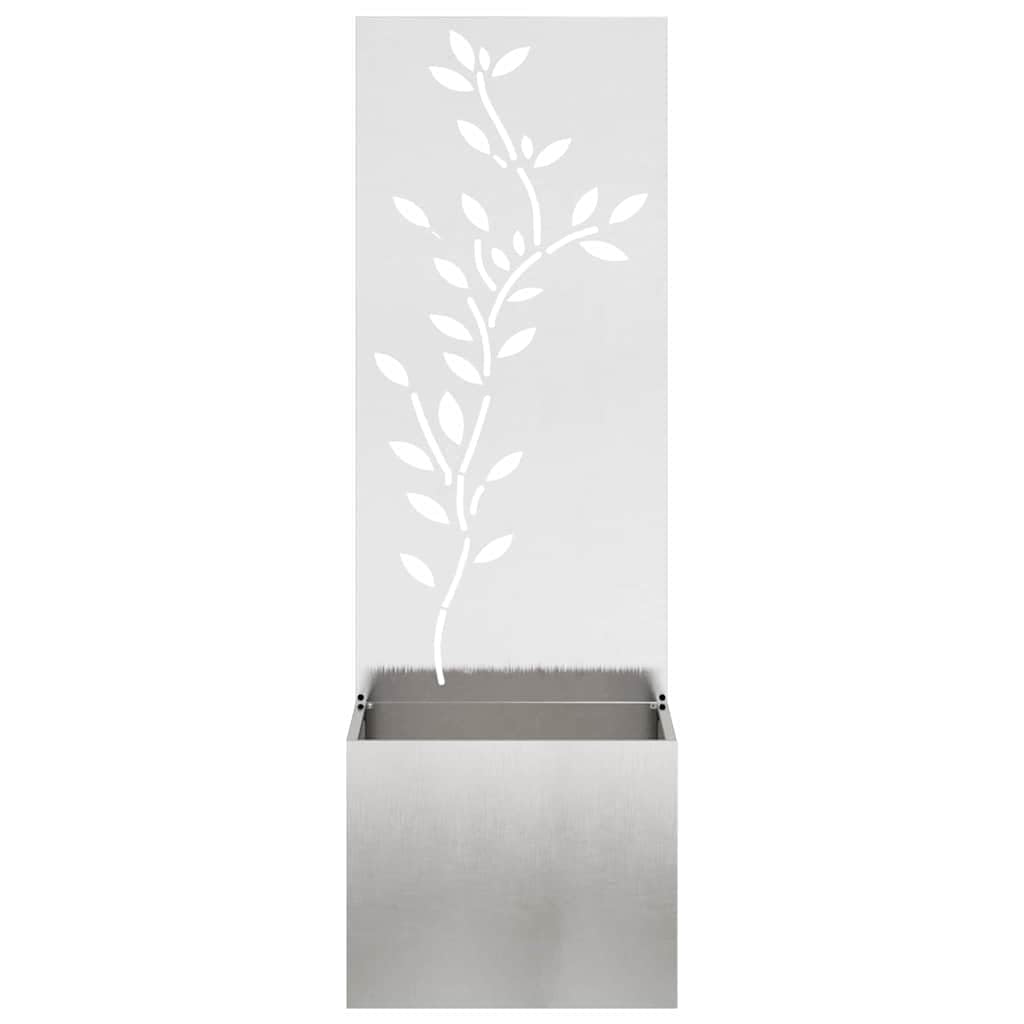 sephironlbb Ogrodowe płótno maskujące, srebrne, ze stali nierdzewnej, 50 x 150 cm, z dekoracyjną inkrustacją, matowa powierzchnia, odporna na warunki atmosferyczne, na taras, balkon, do ogrodu i na
