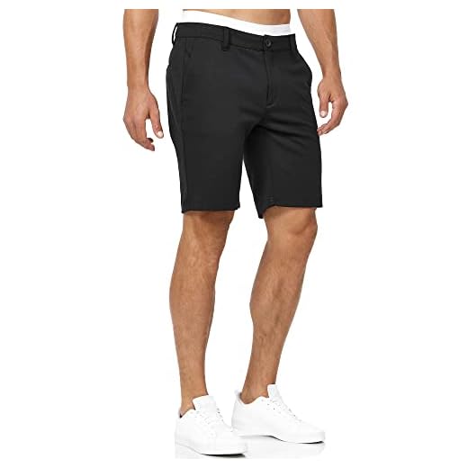 Indicode herr Aalborg Chinos shorts med 4 fickor av viskos-stretch | korta byxor Regular Fit Bermuda Chinoshorts herrshorts Short Men's Pants sommarbyxor för män