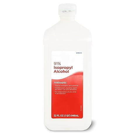 Antiseptic Isopropyl Alcohol 91% – 32 fl oz Disinfectant, Skin