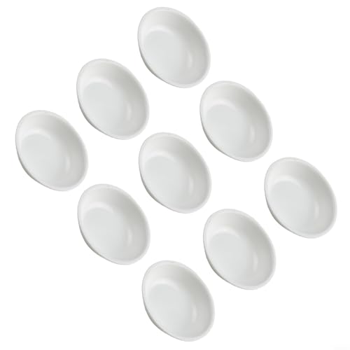 プラスチック製 醤油皿 40個セット 調味料皿 前菜プレート 割れにくい 耐熱 白色 7.3x7.3x2cm 家庭用 レストラン用 食品店用 ケータリングホール用 使い捨て可能 洗浄簡単 多目的 ソース皿 調味料入れ