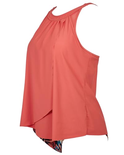 SUUKSESS Women Tummy Control Tankini Bathing Suit Ruffle High Waisted Swimsuit4