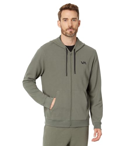 Image of RVCA Mens Sport Zip Fleece Athletic Layering Jacket