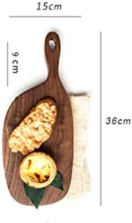Chopping Block Hand-Made Black Walnut Breadboard, Baking Sheet, Solid Wood with Handles, Wooden Cutting Board, Wood Baking Tray, (Size : X-Large) (Black Small)