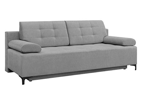 Mirjan24 Sofa mit Bettkasten Garan, Schlafsofa, Couch mit Schlaffunktion, Bettsofa, Polstersofa, Couchgarnitur, 3 Sitzer Sofa, Farbauswahl (Ikar 05)