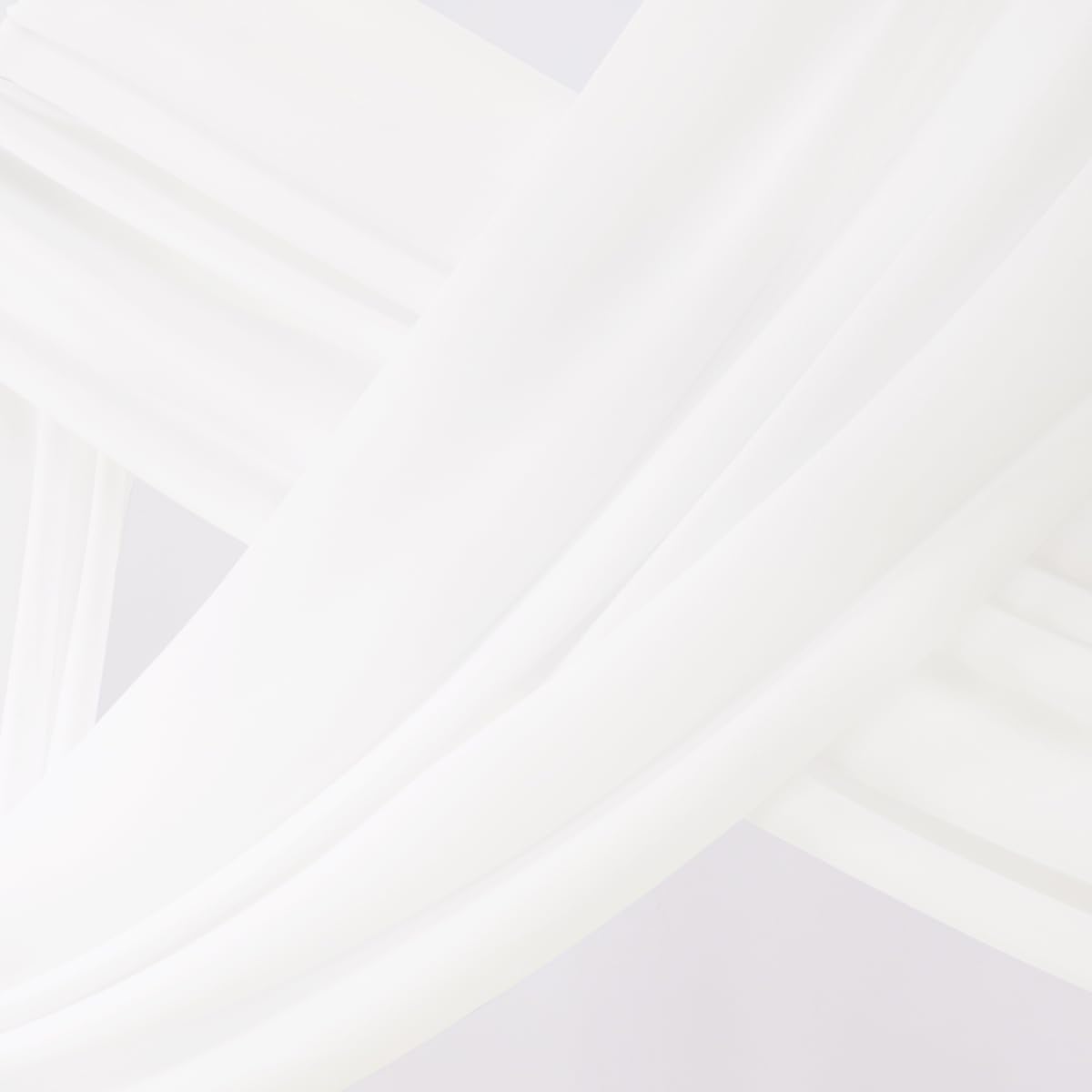 Socomi Wedding Arch Draping Fabric 1 Panel 29" x 19Ft Ivory Sheer Chiffon Curtain Drapes 6 Yards for Wedding Ceremony Birthday Party Decoration - 4