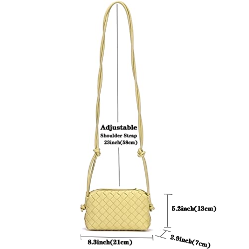 Image of ZEDIUH Woven Crossbody Shoulderbag, Small Vegan Leather Purse