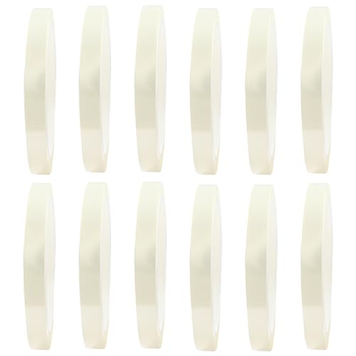Image of 12 Rolls Clear Heat Tape, 10mm x 33m(108ft) High Temperature Resistant Tape, Polyester Tape for Circuit Board, 3D Printers, Heat Press and Sublimation