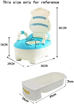 Coo11 Cow Design Portable Potty Training Toilet Seat for Boys and Girls, Anti-Slip, Lightweight, Suitable for 3+ Years, Convenient for Travelling, Easy to Clean, Portable, Perfect for Kids (Blue)