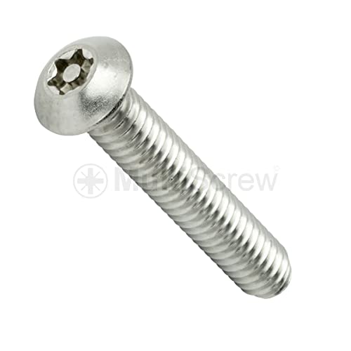 M6 (6mm) A2 Button Head Security 6 Lobe Pin Torx Anti Vandal Machine Screw Bolt (50, M6 x 20mm), Silver - Image 2