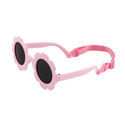 YINXIAQIYE Baby flower Sunglasses Round Flower Flexiable Bendable Glasse for Infant Boys Girls 0-24 Months Valentine Gifts