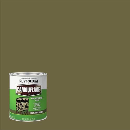 Rust-Oleum 379561 Specialty Camouflage Paint, Quart, Flat Army Green, (Pack of 1)