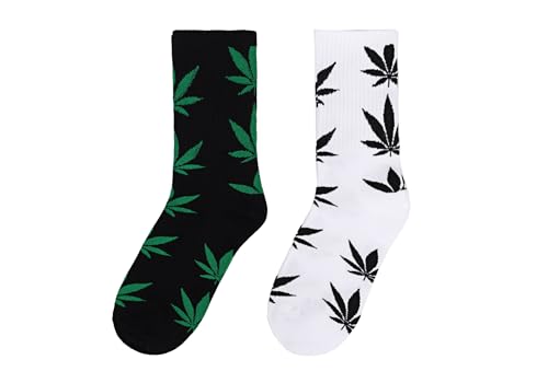 DAZCOS Unisex Maple Leaf Socks Multicolor 2 Pairs for Halloween Christmas Thanksgiving Day4