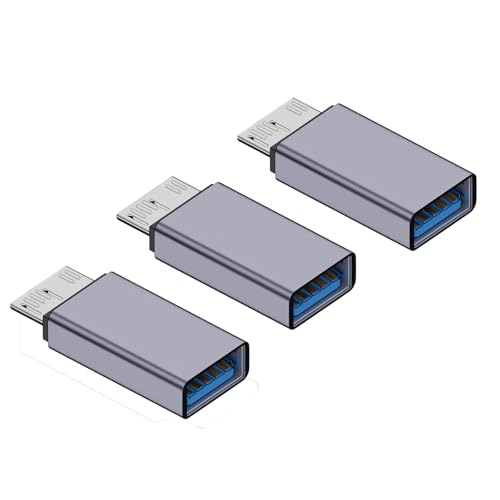 IYUANEPRO 10Gbps Micro B Male to USB-A Female Adaptr, USB 3.0 Micro B Converter, Data Transfer up for Hard Drive Cable, External Hard SSD Drive, Tablet, Phone, Laptop