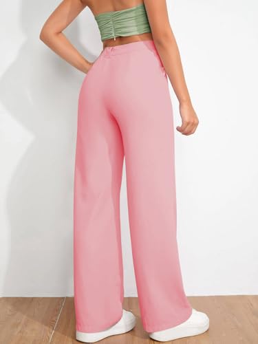 Image of Toochki Trousers for Woman Pants Women's Formal Office Korean | Black Track Pant | Straight | Cotton Spandex Stretchable Trouser | High-Waisted Bottom Wear