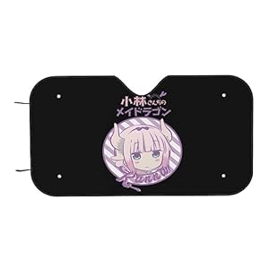 Anime Miss Kobayashi’S Dragon Maid Kanna Kamui Car Windshield Sunshade Lightweight Foldable Uv Rays Protection Visor Protector Front Windshield Sunshade Medium