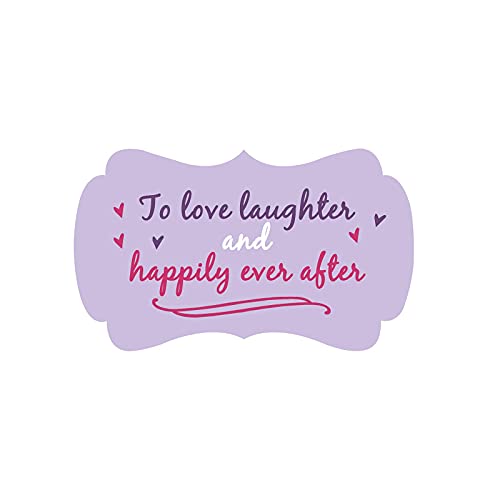 To Love Laughter And Happily Ever After Stickers,Wedding Favor Stickers,2X1.25 Inch,120Pcs Bridal Shower Party Labels #TOP6
