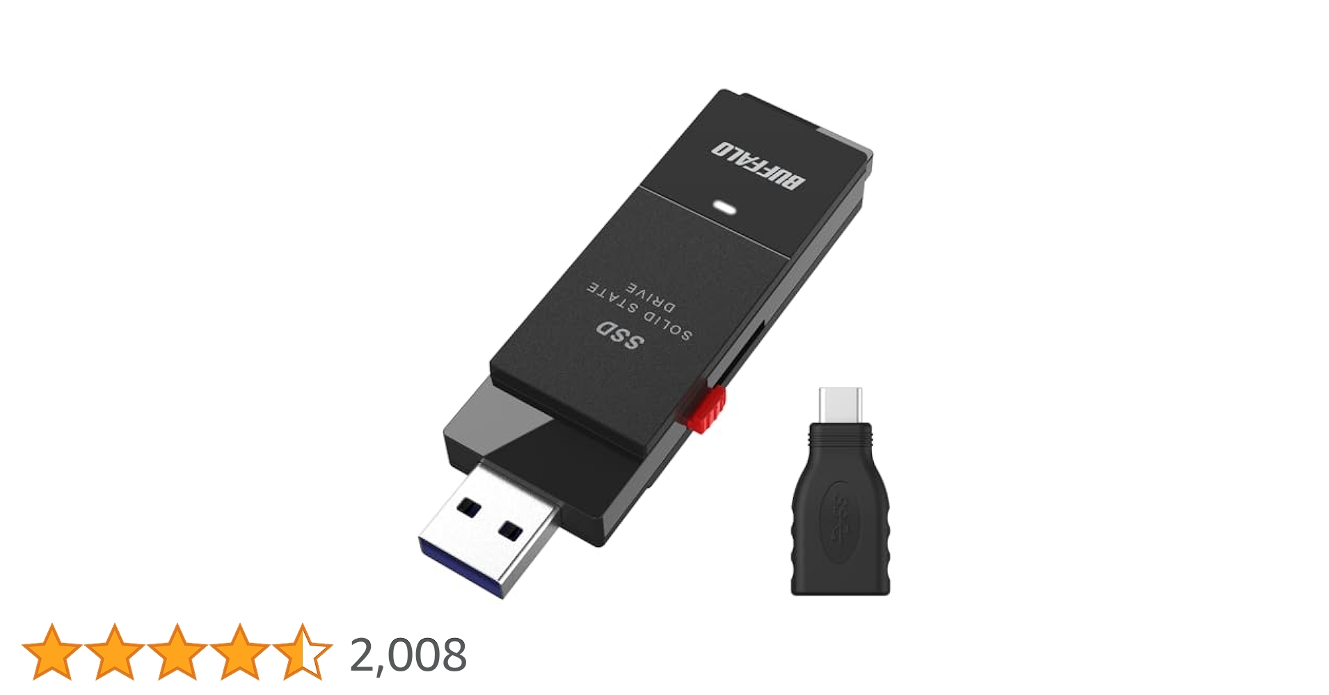 外付けハードディスク・ドライブ BUFFALO SSD-SCT1.0U3-BA BUFFALO SSD-SCT1.0U3-BA PC対応 USB3.2(Gen2) TV録画