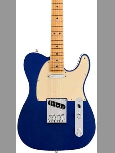 Guitare électrique Tele Ultra bleu mat avec touche érable et pickguard jaune