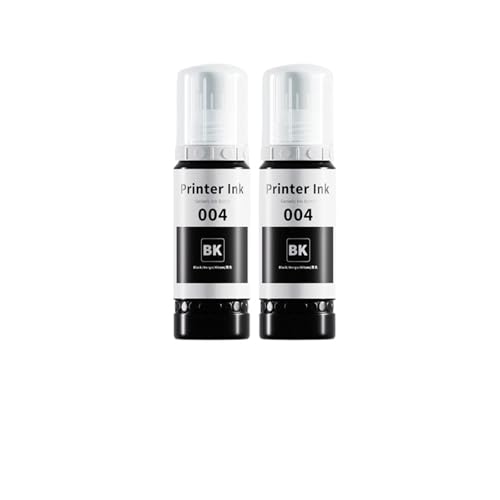 Cartouche d'encre 002 004 noire pour imprimante L3251 L3153 | Pack de 2 bouteilles de 70ml