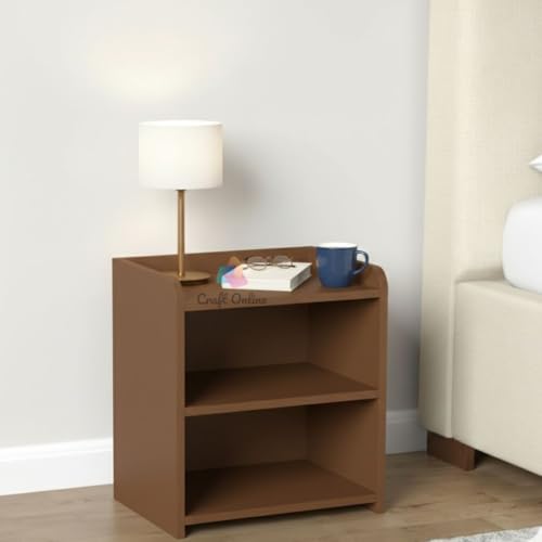 Image of CraftOnline Living Room Nightstand, Decorative End Table for Living Room Bedroom, Bedside Table (Brown)